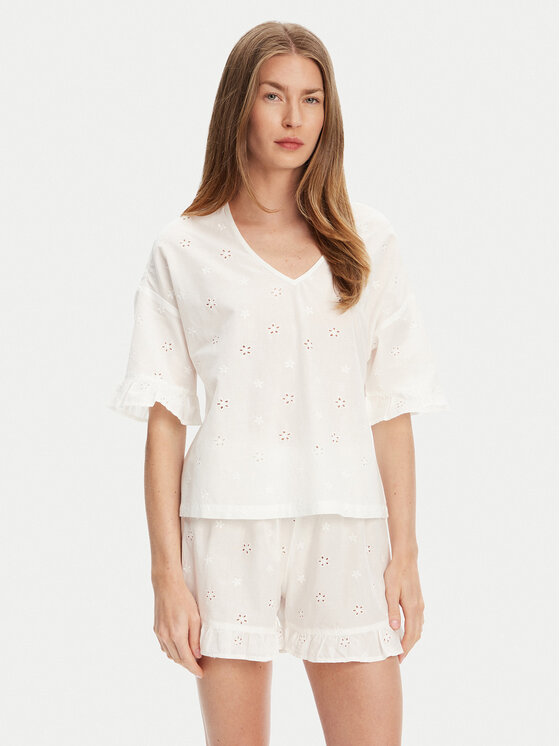 United Colors Of Benetton United Colors Of Benetton Pidžama 4SHX3P03X Écru Regular Fit