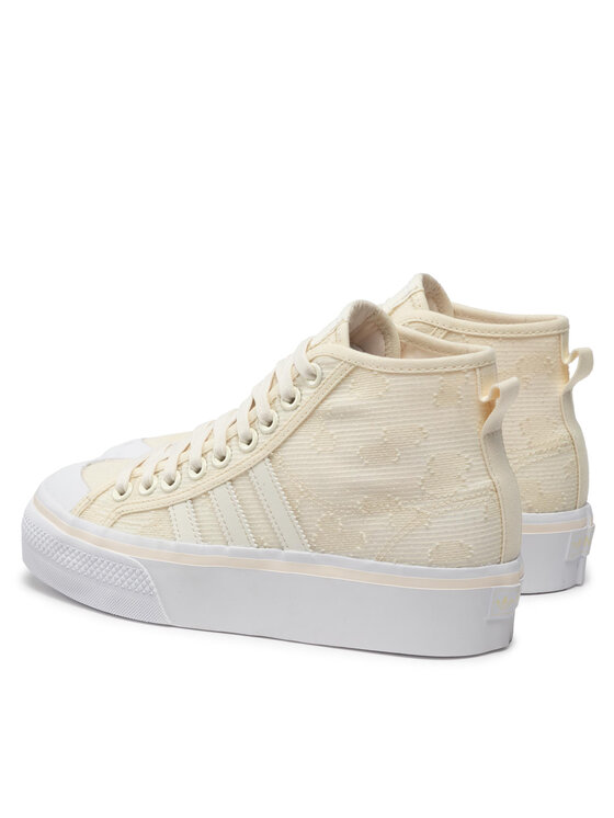 adidas adidas Sneakersy Nizza Platform Mid W GX8356 Béžová