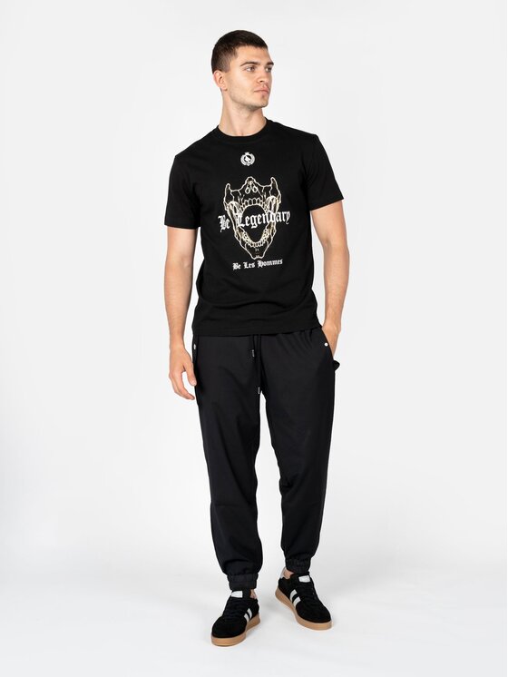 Les Hommes Les Hommes T-Shirt LBT1030700P Μαύρο Regular Fit