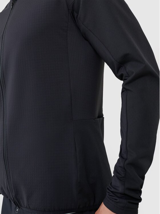 4F 4F Funkčná mikina 4FWSS25TFSWM483-20S Čierna Slim Fit