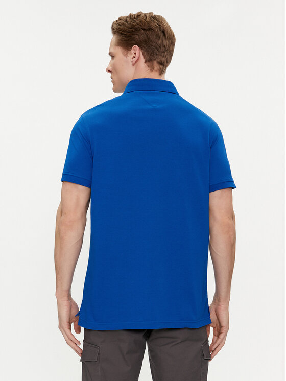 Tommy Hilfiger Tommy Hilfiger Тениска с яка и копчета 1985 MW0MW17770 Син Regular Fit