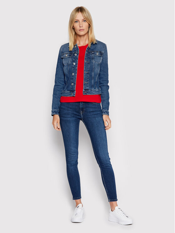 Tommy Jeans Tommy Jeans Giacca di jeans Viviane DW0DW11446 Blu scuro Slim Fit