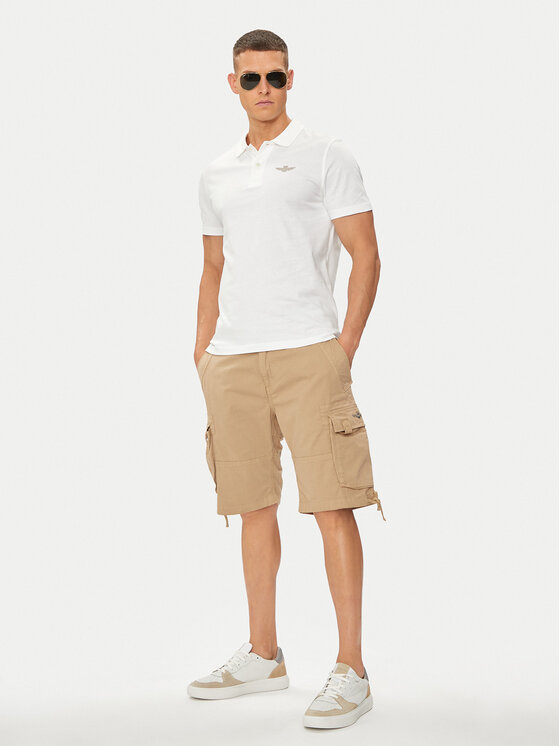 Aeronautica Militare Aeronautica Militare Шорти от плат 241BE003CT3300 Бежов Regular Fit