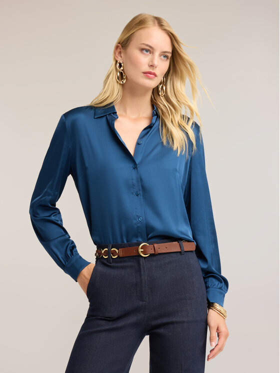 Motivi Motivi Camicia 5192Q600996N024 Blu Regular Fit