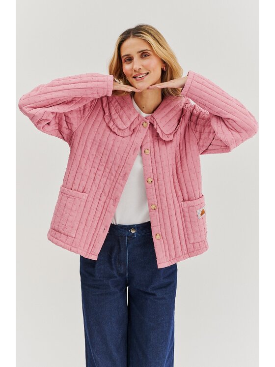 NAOKO NAOKO Kurtka damska Rosy Blush Różowy Regular Fit