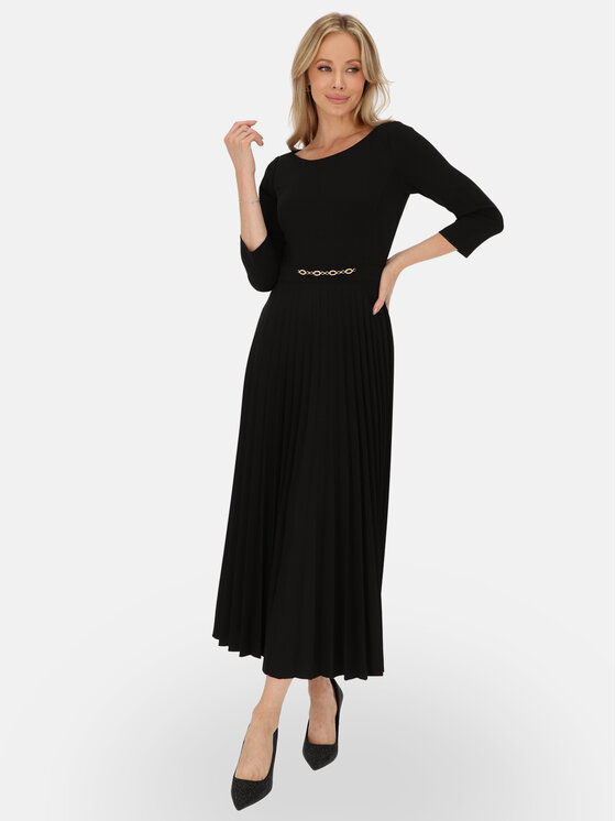 L’AF L’AF Sukienka dzianinowa Celine Czarny Regular Fit