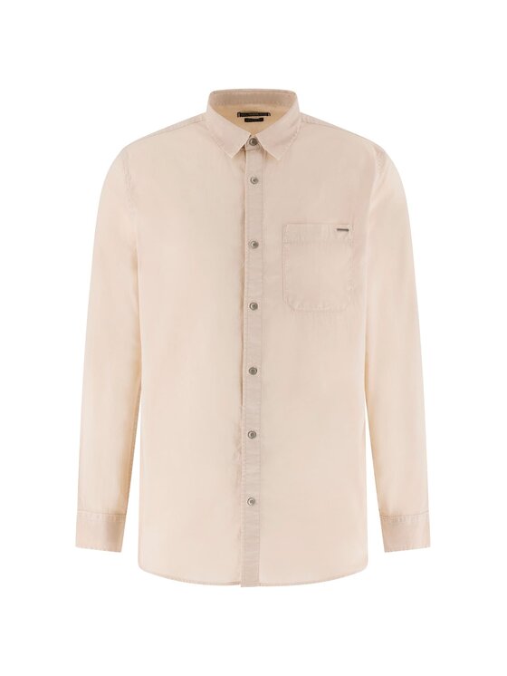 Guess Guess Koszula 181256 Beżowy Classic Fit