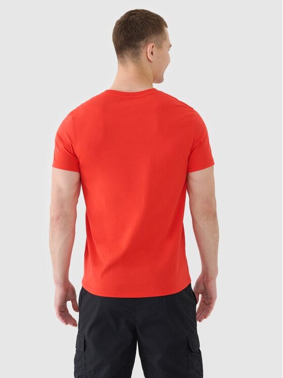 4F 4F T-Shirt 4FWMM00TTSHM2256-62S Czerwony Regular Fit