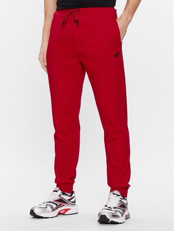 4F 4F Dressipüksid 4FAW23TTROM452 Punane Regular Fit