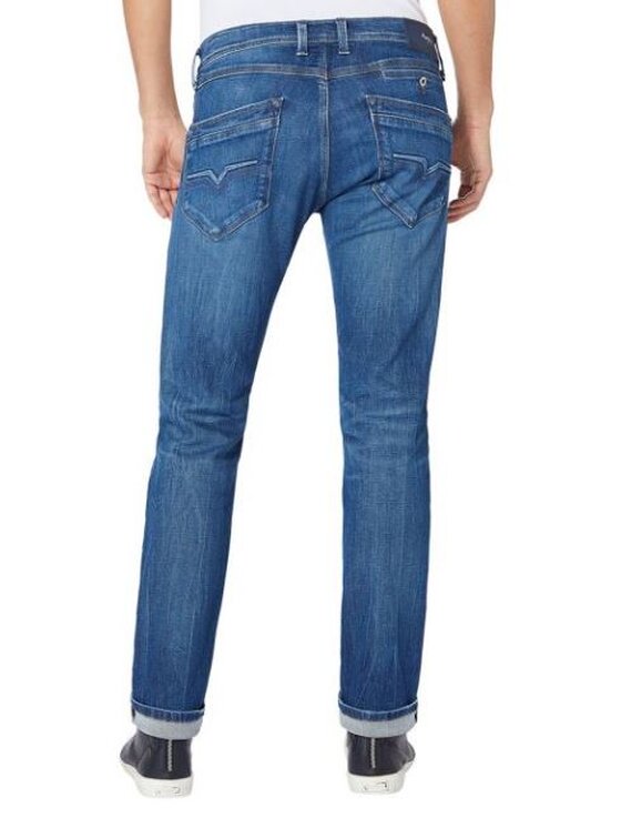 Pepe Jeans Pepe Jeans Kalhoty z materiálu PM200029GM42 Tmavomodrá Regular Fit