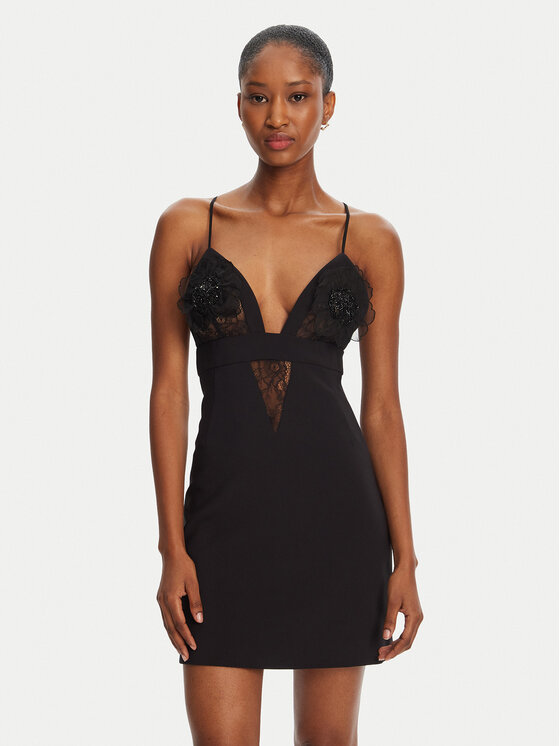 Elisabetta Franchi Elisabetta Franchi Koktélruha AB72952E2-V460 Fekete Slim Fit