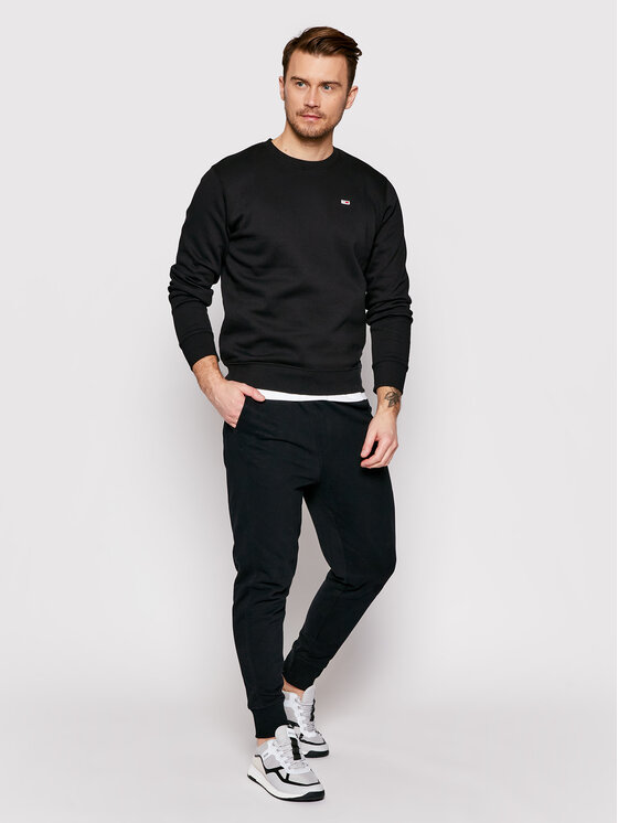 Tommy Jeans Felpa DM0DM09591 Nero Regular Fit • Modivo.it