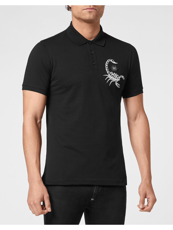 PHILIPP PLEIN PHILIPP PLEIN Polokošeľa 1541 Čierna Slim Fit
