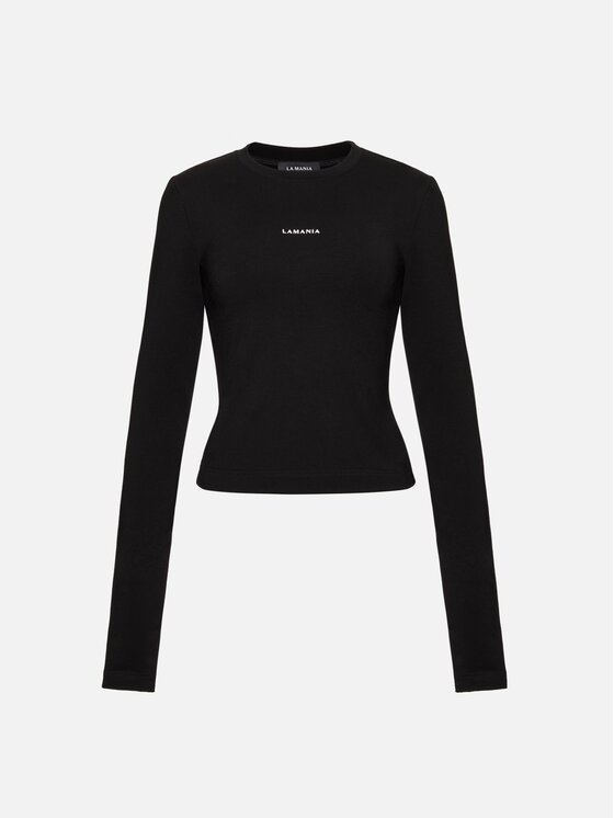 La Mania La Mania Longsleeve ANDY Czarny Basic Fit
