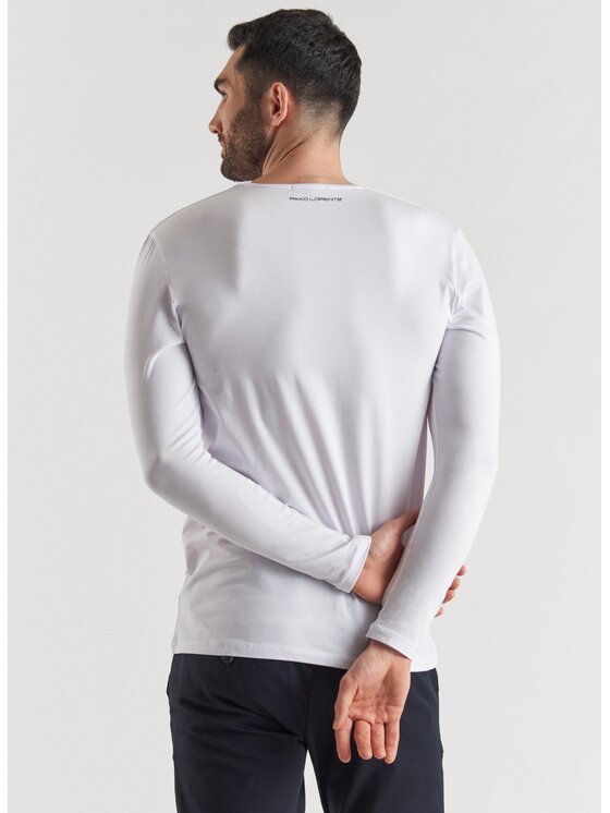 Pako Lorente Pako Lorente Longsleeve P000B-TL-006 Biały Slim Fit