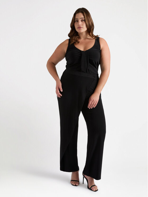 Fiorella Rubino Fiorella Rubino Spodnie materiałowe P811L002095N033 Czarny Regular Fit