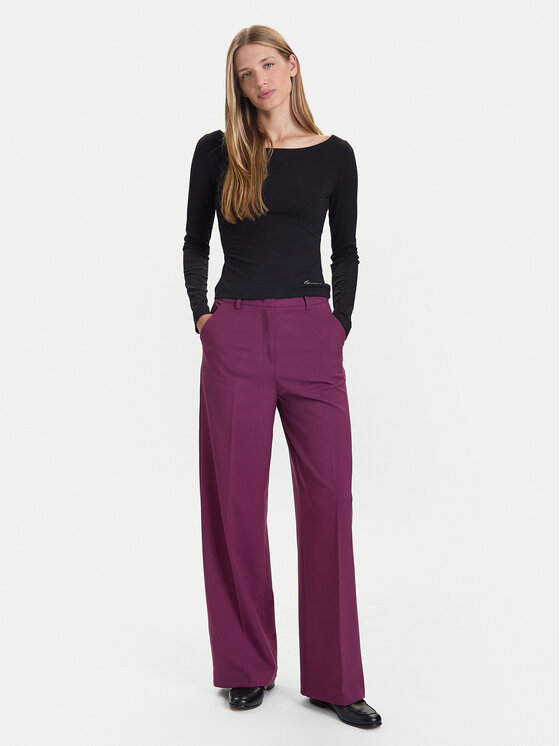 United Colors Of Benetton United Colors Of Benetton Pantaloni din material 4L4HDF07F 7D3 Violet Regular Fit