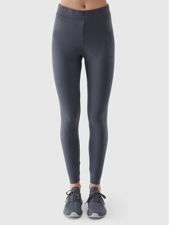 4F 4F Legginsy 4FWSS24TTIGF137-22S Czarny Regular Fit