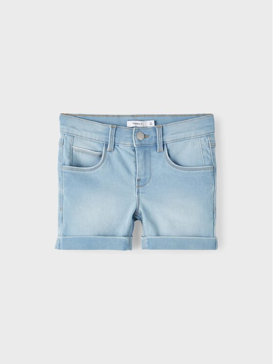 NAME IT NAME IT Szorty jeansowe 13212184 Błękitny Slim Fit