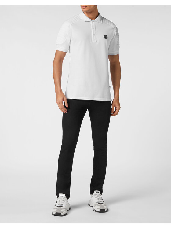 PHILIPP PLEIN PHILIPP PLEIN Polokošile 15089 Bílá Slim Fit