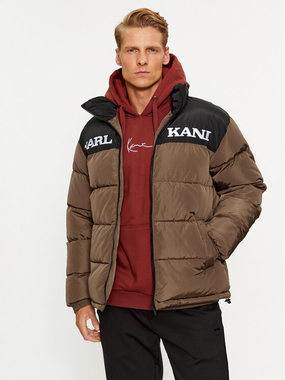 Karl Kani Karl Kani Zimska jakna KK Retro Essential Puffer 6076007 Smeđa Regular Fit