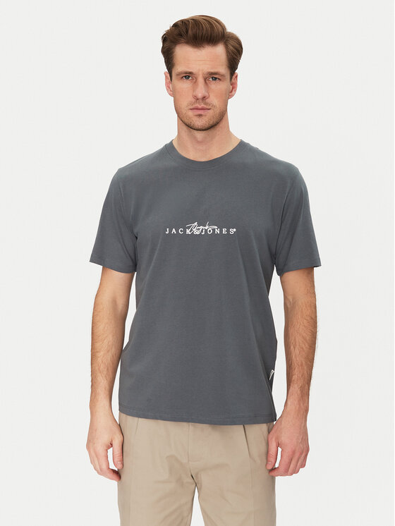 Jack&Jones Tričko Varenna 12273163 Sivá Regular Fit