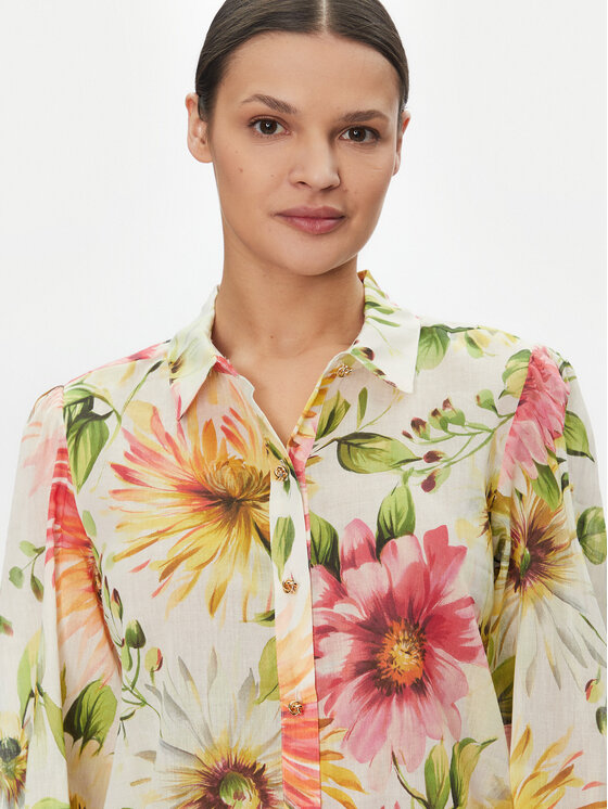 Guess Guess Bluză W5GH85 WH6C0 Colorat Regular Fit