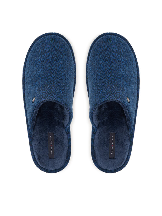 Tommy Hilfiger Tommy Hilfiger Пантофи Hilfiger Herringbone House Shoe FM0FM06018 Тъмносин