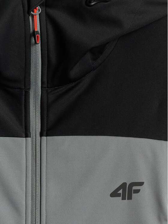 4F 4F Kurtka przejściowa TREKKING Czarny Regular Fit