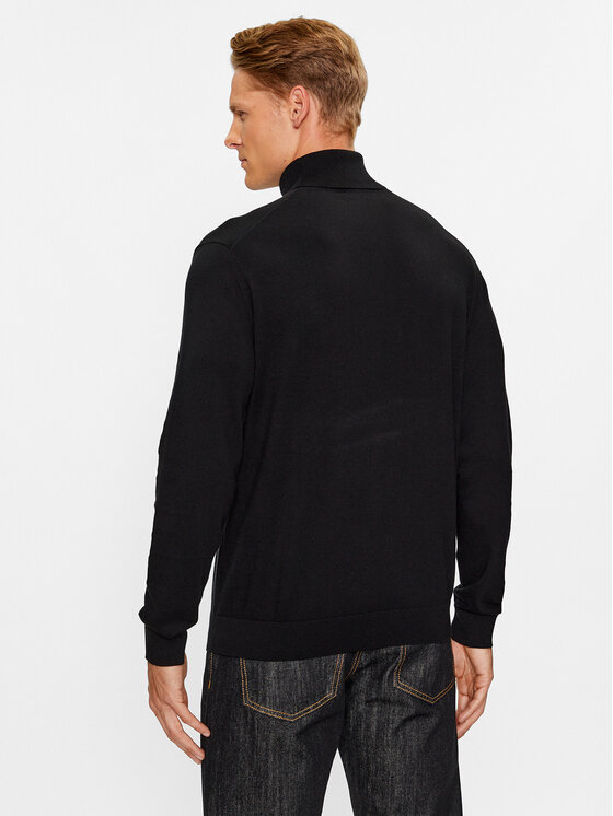 United Colors Of Benetton United Colors Of Benetton Krekls ar augstu apkakli 10CVU2519 Melns Regular Fit