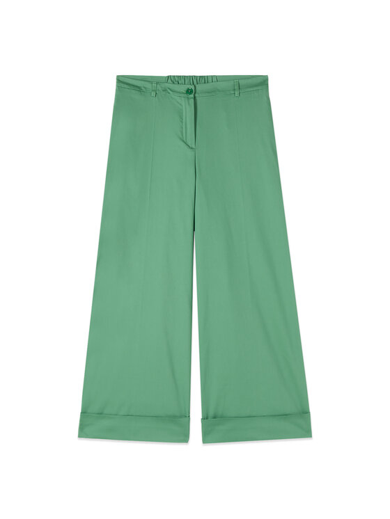 Oltre Oltre Pantaloni di tessuto P02BR009295N015 Verde Baggy Fit