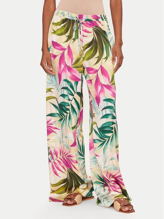 Guess Pantaloni palazzo W5GB11 WH9C2 Multicolore Wide Leg, taglia : S