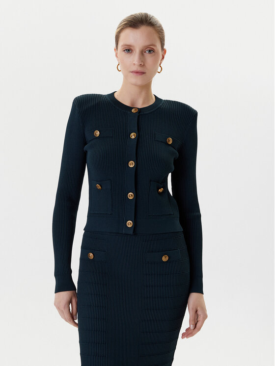 Guess Guess Kardiganas W5YR09 Z0130 Žalia Regular Fit