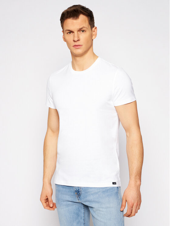 Lee Lee Komplet 2 t-shirtów L680CM12 112117015 Biały Regular Fit