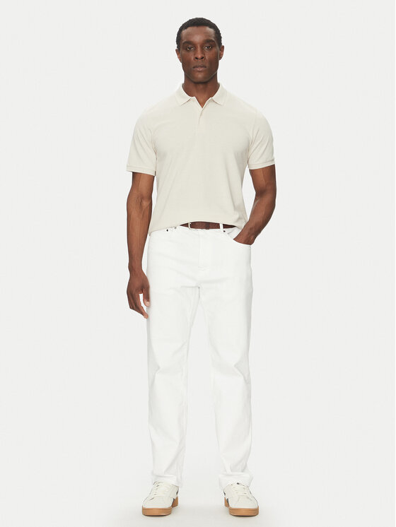 Jack&Jones Jack&Jones Тениска с яка и копчета Kane 12270150 Бежов Regular Fit