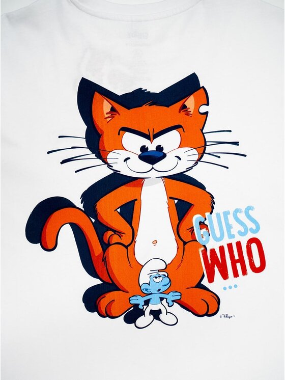 Smerfy Smerfy T-Shirt 118539 Biały Oversize