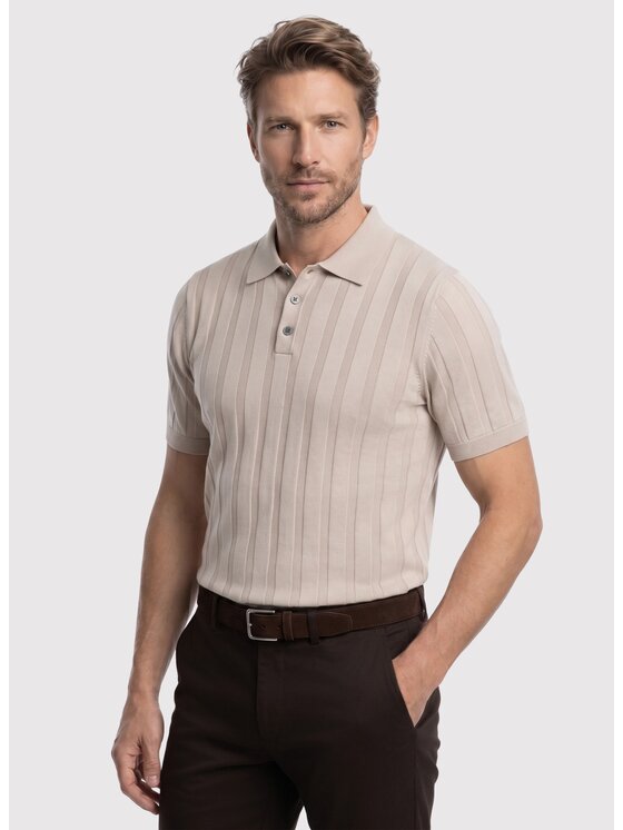 Pako Lorente Pako Lorente Polo P26WF-TX-011 Beżowy Regular Fit