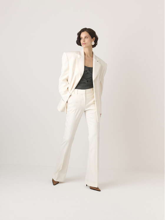 La Mania La Mania Pantalone da abito FABIAN Bianco Classic Fit