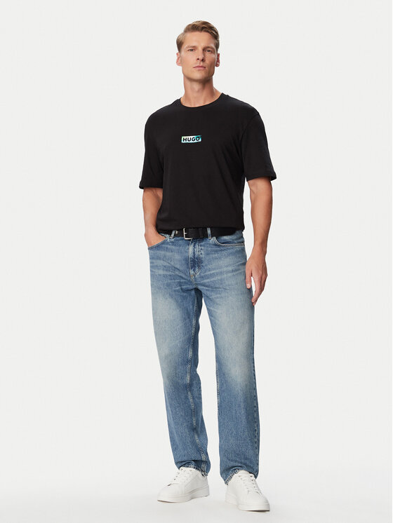 HUGO HUGO T-särk 50570323 Must Regular Fit