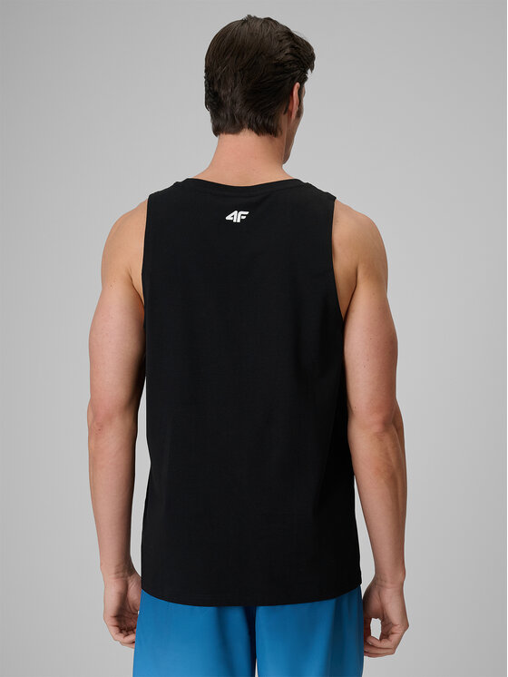 4F 4F Tank top SUMMER CODE Czarny Regular Fit