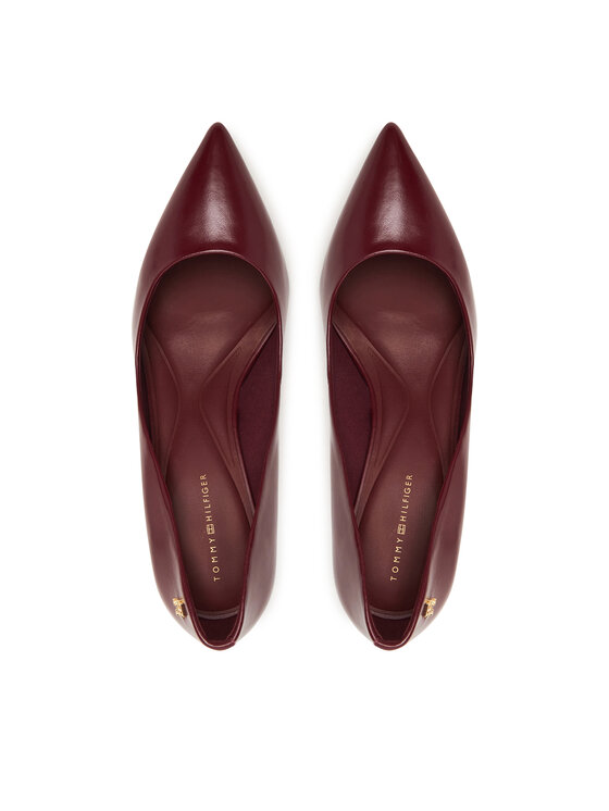 Tommy Hilfiger Tommy Hilfiger Kõrgete kontsadega Essential Pointed Pump FW0FW09362 Bordoopunane
