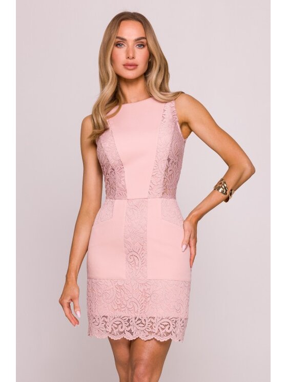 Made of Emotion Made of Emotion Sukienka wieczorowa M864 Różowy Slim Fit