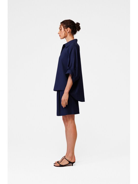 LE POSSÉ LE POSSÉ Camicia KK Blu scuro Loose Fit