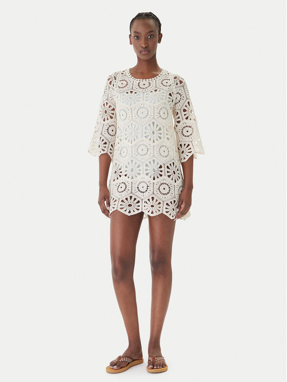 Banana Moon Banana Moon Плажна рокля Mishka Sunlight MXX11 Екрю Regular Fit