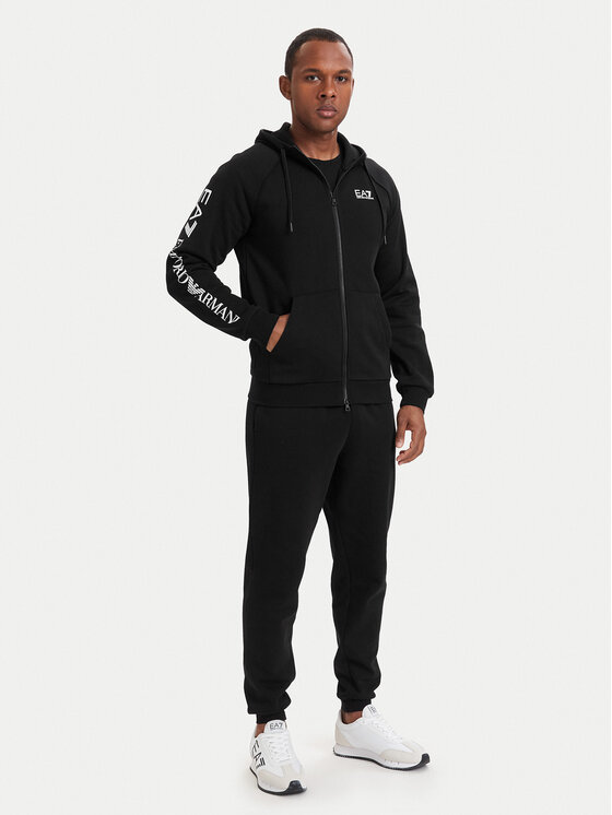 EA7 Emporio Armani EA7 Emporio Armani Džemperis ar kapuci 7M001047 AF10377 MC001 Melns Regular Fit