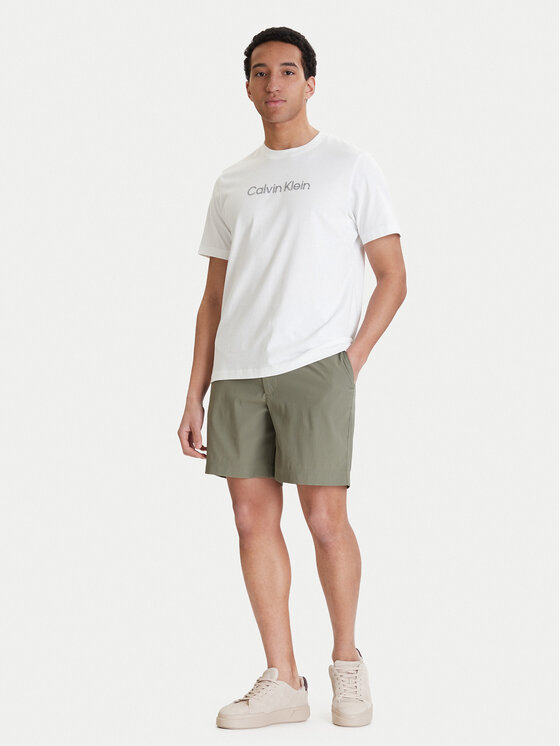 Calvin Klein Calvin Klein Pantalon scurți din material LV04LF610G Kaki Straight Fit