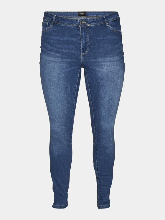 Vero Moda Curve Vero Moda Curve Jeans hlače Fanya 10287061 Modra Slim Fit