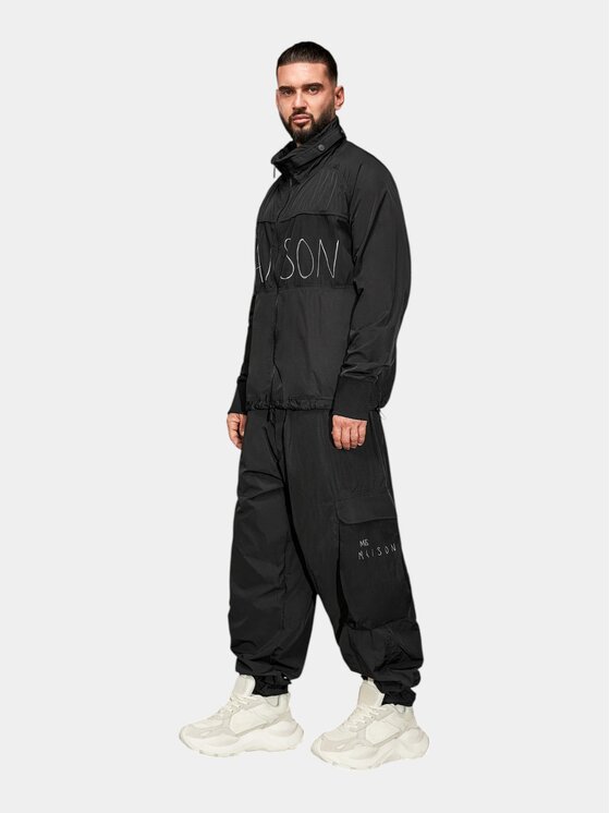 MADE BY SOCIETY MADE BY SOCIETY Kurtka anorak GRAVITY Hoodie - H17769 Czarny Basic Fit