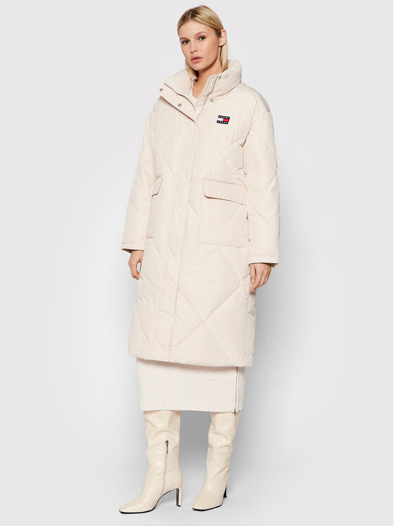 Tommy Jeans Tommy Jeans Zimné bundy Longline Fashion DW0DW11107 Béžová Regular Fit
