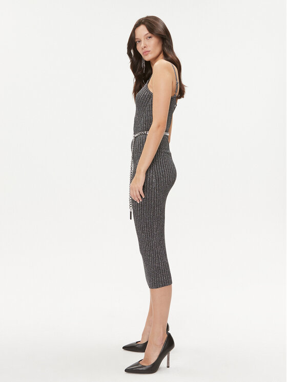 MICHAEL Michael Kors MICHAEL Michael Kors Rochie tricotată MH38208AFB Negru Slim Fit